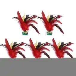 Walmart 5pcs, 20cm Tall, Ideal for Foot Kick Fun & Outdoor Games Handcrafted Feather Badminton Set offer