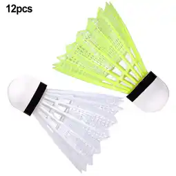 Walmart 12Pcs Plastic Badminton Balls Shuttlecocks Birdies Entertainment Badminton White offer