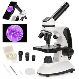 Walmart MAXLAPTER 40X-2000X Microscope for Adults Kids Beginners, Compound White Microscope with Slides Kit offer