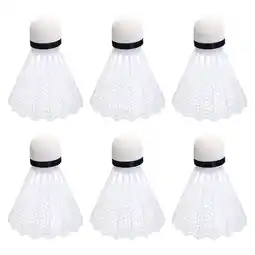 Walmart LKWLPD 6pcs Training Exercise Nylon Shuttlecocks Badminton Ball Game Sport White offer