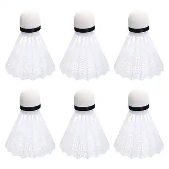 Walmart LKWLPD 6pcs Training Exercise Nylon Shuttlecocks Badminton Ball Game Sport White offer