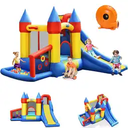 Walmart Topbuy Kids Bounce House Inflatable Bouncer Jump Climbing Slide BallPit Without Blower offer