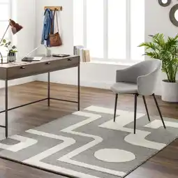 Walmart Livabliss Brook Modern Graphic Area Rug, 2' x 3', Beige/Charcoal offer