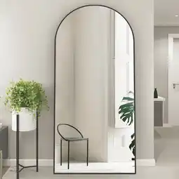 Walmart CONGUILIAO Arched Mirror Full Length Arch Mirror 65x24 Floor Mirror Black Mirror Body Mirror offer