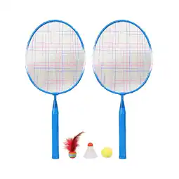 Walmart Sipeihong Kids Badminton Rackets Set with 3 Shuttlecocks (Blue) offer