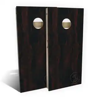 Walmart Skip's Garage Ziricote Dark Outdoor Cornhole Board Set Include Carrying Case All-Weather 2x4 offer