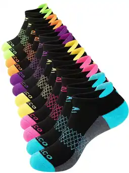 Walmart COOPLUS Women's Athletic Ankle Socks Women's Sock Size 9-11 Female Cushioned Color Socks 6 Pairs offer