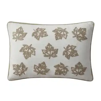 Walmart My Texas House 14 x 20 Maple Leaf White Pepper Cotton Fall Decorative Pillow Cover offer