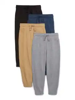 Walmart Athletic Works Boys Active Fleece Sweatpants, 4-Pack, Sizes 4-18 & Husky offer