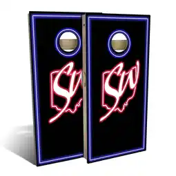 Walmart Skip's Garage Neon Light Outdoor Cornhole Board Set Include Carrying Case All-Weather 2x4 offer