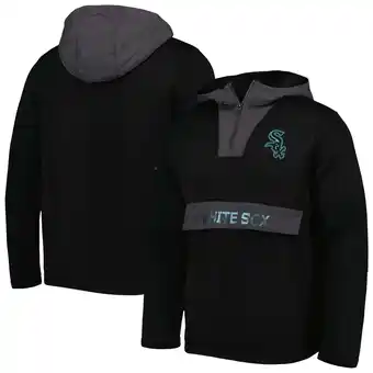 Walmart Men's Levelwear Black Chicago White Sox Ruckus Quarter-Zip Hoodie offer