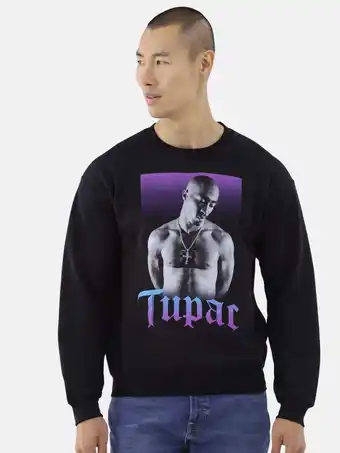 Walmart Tupac Men's & Big Men's Shadow Cross Graphic Pullover Sweatshirt with Long Sleeves, Sizes S-3XL offer