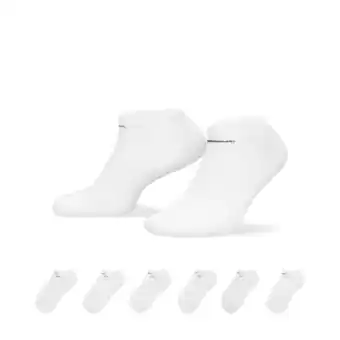 Walmart Nike Everyday Cushioned Training No-Show Socks (6 Pairs) White SM offer