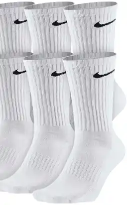 Walmart NIKE Unisex Performance Cushion Crew Socks with Bag (6 Pairs), White/Black, Medium offer