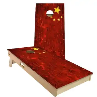 Walmart Skip's Garage China Flag Outdoor Cornhole Board Set Include Hole Lights All-Weather 2x4 offer