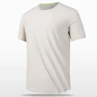 Walmart Fitoron Sports T Shirts for Men Casual Summer Basic Tops Crewneck Pullover Shirts Clearance Beige M offer