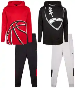 Walmart RBX Boys' Jogger Set - 4-Piece Thermal Sports Hoodie and Tricot Joggers (Size: 8-12) offer