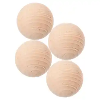 Walmart 4 Pcs Croquet Sport Balls Outdoor Play Toys for Kids Child Wooden Bocce Game Roll The offer