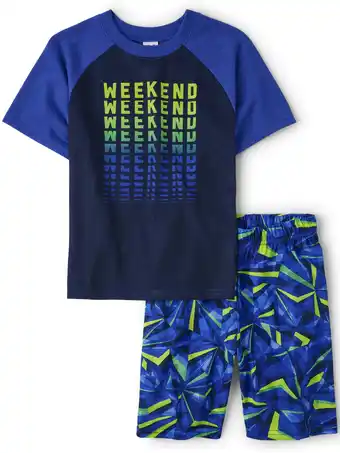 Walmart The Children's Place Boys Two-Piece Shorts Pajama Set, Sizes 4-16 offer