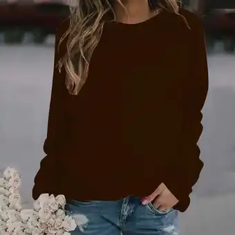 Walmart uublik Plus Size Oversized Sweatshirt Brown Pullover Hoodies Casual Comfy 2024 Fall Fashion offer