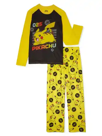 Walmart Pokemon Boys Exclusive Long Sleeve 2-Piece Pajama Set Sizes 4-16 offer