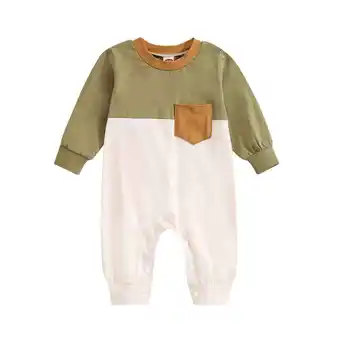 Walmart Ovbmpzd Cotton Girl Pajamas Long Sleeve Green Sleep N Plays Pocket Colorblock Baby Overalls 2 Years offer