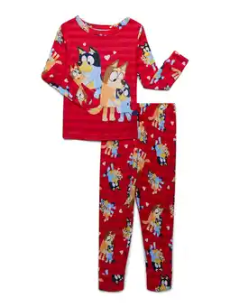 Walmart Character Toddler Unisex Valentine's Day Pajama Set, 2-Piece, Sizes 12M-5T offer