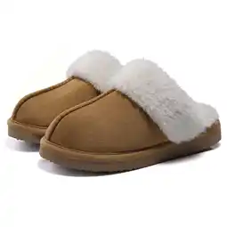 Walmart Litfun Women's Fuzzy Memory Foam Slippers Warm Comfy Winter House Shoes, Brown, Size 8-8.5 offer