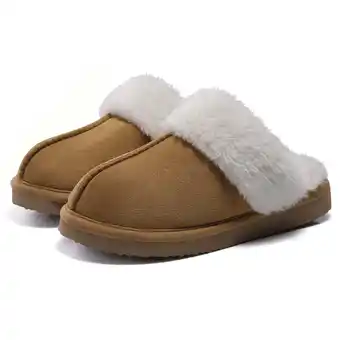 Walmart Litfun Women's Fuzzy Memory Foam Slippers Warm Comfy Winter House Shoes, Brown, Size 8-8.5 offer