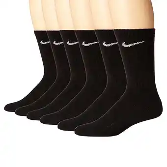 Walmart Nike Men's Band Cotton Crew Socks 6 Pack, Black Large 8-12 - NEW offer