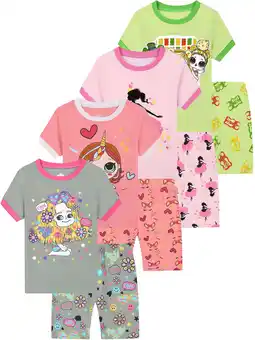 Walmart SXIMEE Cool Girls Summer Sleepwear Set T-Shirt and Short Pant 2 Piece Pajama Clothing Sets 2-9Y offer