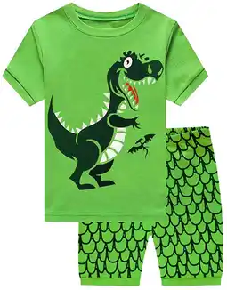 Walmart FEDPOP Toddler Boys Dinosaur Pajama Set 2 Piece Pjs Size 7T offer