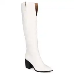 Walmart Journee Womens Therese Tru Comfort Foam Wide Calf Stacked Heel Knee High Boots offer