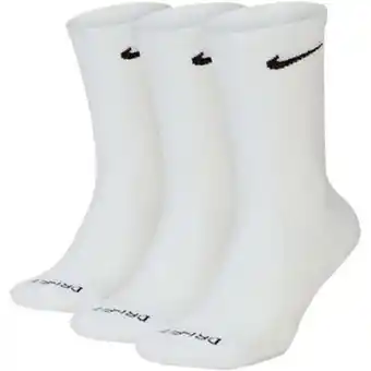 Walmart NikeDRI-FIT Men's Everyday Plus Cushion Crew Training Socks (3 Pairs) White Size Medium offer