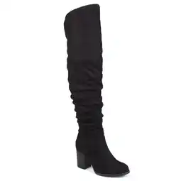 Walmart Journee Womens Kaison Wide Calf Stacked Heel Over The Knee Boots offer