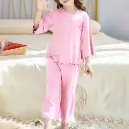 Walmart ATOGUTA Girls Lounge Set Size 2T-8 Kids Pajamas Long Sleeve Fall Winter Sleepwear Pink offer