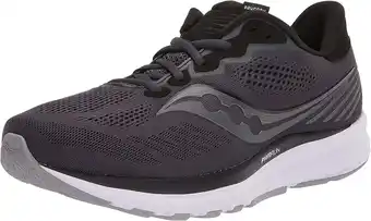 Walmart Womens Saucony Ride 14 Running Shoe Charcoal/Black Wide offer