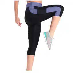 Walmart EchfiProm Yoga Capris with Pockets for Women Blue Activewear Slim-Leg Yoga Leggings Joggers XXL offer