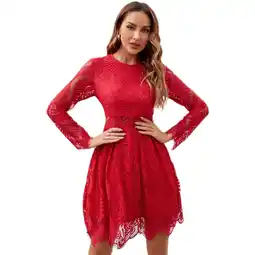 Walmart Eilly Bazar Lace Dresses Long Sleeve For Women Knee-Length Sizes From XS To XL offer