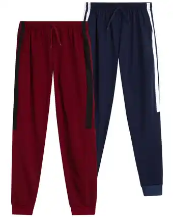 Walmart Quad Seven Boys' Jogger Pants - 2 Pack Soft Athletic Tricot Jogger Sweatpants for Boys (8-18) offer