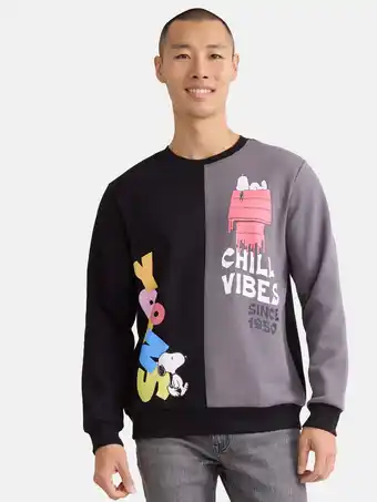 Walmart Chill Vibes Men's & Big Men's Graphic Crew Neck Sweatshirt with Long Sleeves, Sizes S-3XL offer