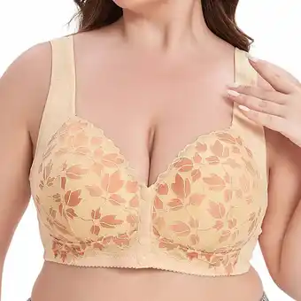 Walmart Lisbinx Bras for Women Leopard-Print Front Buckles Underwear No Steel Close Bra On-Trend Low Spend offer