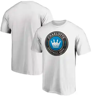 Walmart Men's Fanatics White Charlotte FC Primary Logo Team T-Shirt offer