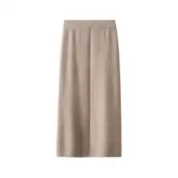 Walmart Yuwull Women's Ribbed High Waisted Maxi Skirt with Side Slit - Casual Long Pencil Skirt offer