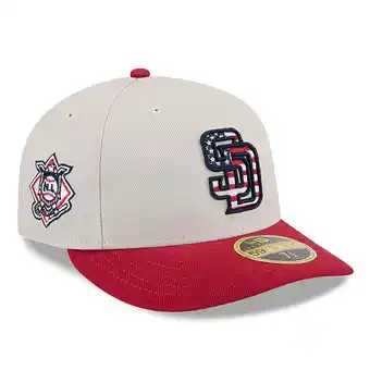 Walmart Men's New Era Khaki/Red San Diego Padres 2024 Fourth of July Low Profile 59FIFTY Fitted Hat offer