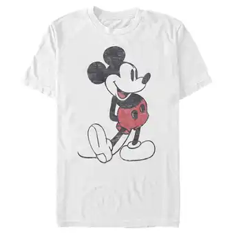 Walmart Men's Mickey & Friends Distressed Mickey Mouse Pose Graphic Tee White 3X Large offer