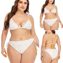 Walmart BONIXOOM Women Plus Size Floral Print Casual Swimsuit Bikini Beachwear Swimwear offer