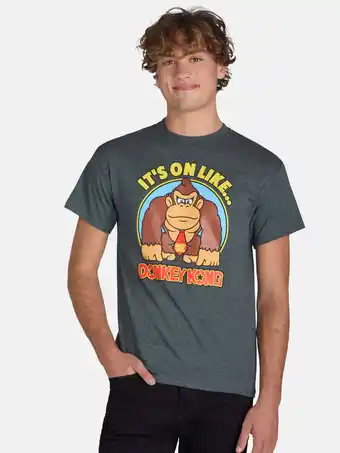 Walmart Donkey Kong Men's and Big Men’s Cotton Graphic Tee Shirt, Sizes S-3XL offer