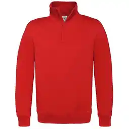 Walmart B&C Mens ID.004 Cotton Quarter Zip Sweatshirt offer