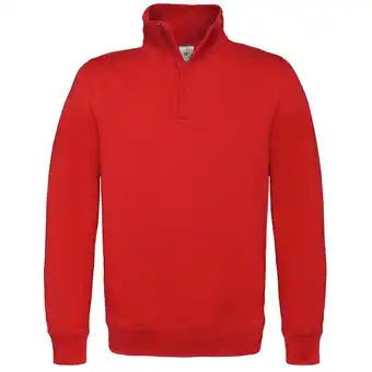 Walmart B&C Mens ID.004 Cotton Quarter Zip Sweatshirt offer